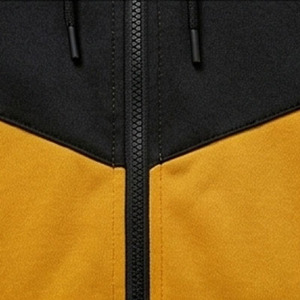 Custom Men's Two-Tone Fleece Zip-Up Hoodie Contrast Color Block Sweatshirt Full Zipper Hooded <b>Jacket</b> For Men - Product Image 3
