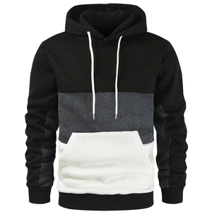 Sweat-shirts à capuche pour hommes pour usage extérieur en hiver, 100% coton, design uni décontracté, tissu polaire respirant et à séchage rapide, personnalisable - Product Image 3