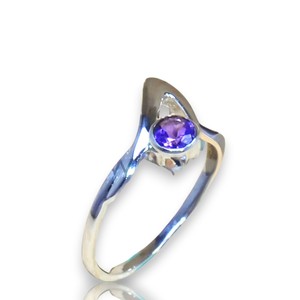 Anillo de Plata de Ley 925 con Amatista Tallada en Forma Redonda Brillante, Novedad 2026, para Mujer, Joyería Fina - Product Image 1