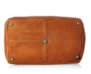 Unisex <b>Large</b> Capacity Foldable Travel Duffle Bag Custom Logo Fashion PU Leather New <b>Plain</b> Blank Design Genuine Leather - Product Image 3