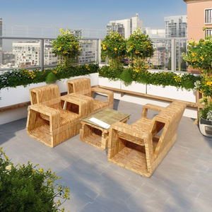 Juego de Sofás de Madera Moderno y Sencillo con Características Ecológicas e Impermeables para Espacios Interiores y Exteriores - Product Image 6