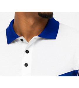 Polo pour homme à blocs de couleur, manches courtes, tricoté, col boutonné, logo personnalisé, vêtements d'été - Product Image 5