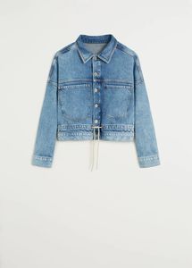 Veste en jean pour femme, col rabattu, manches longues, fermeture éclair - Product Image 6