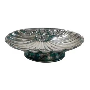 Modern Antique Style Silver Shell <b>Soap</b> Dish Vintage Metal Pedestal Bathroom Accessory Luxury <b>Soap</b> <b>Holder</b> Tray For Home & Hotel - Product Image 1