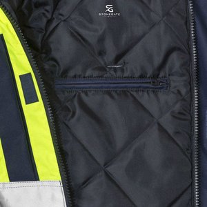 Chaqueta de Seguridad Reflectante Impermeable para Hombre, para Invierno, Construcción, Alta Visibilidad, Ropa de Trabajo, Resistente al Viento, 2026 - Product Image 4