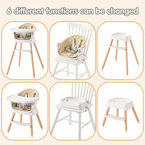 <span class=keywords><strong>Chaise</strong></span> haute pour bébé 6 en 1, <span class=keywords><strong>chaise</strong></span> d'alimentation pour bébé convertible réglable, <span class=keywords><strong>rehausseur</strong></span> pour manger avec plateau double amovible - Product Image 4