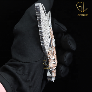 Lujo KING Eagle Iced Out With Guns Letter on Bald Bling Charming Hip Hop Moissanite Diamond Pendant para hombres - Product Image 4