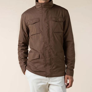<b>Men's</b> Winter Hooded Canvas Cargo <b>Jacket</b> Custom Logo Multi Pocket Waterproof Utility Outdoor Fashion Coat - Product Image 3