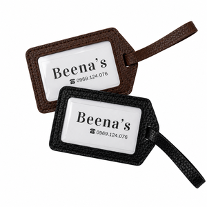 Black Luggage <b>Tag</b> Blank <b>Suitcase</b> <b>Name</b> <b>Tag</b> Holder Frame with Strap Hole for Travel Baggage - Product Image 2