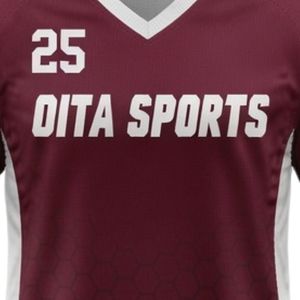 Ensemble d'uniformes de lacrosse unisexe bordeaux et blanc en polyester, coupe athlétique, maillot et short légers pour équipes sportives - Product Image 5