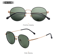 Lunettes de soleil personnalisables en demi-titane, style classique pour hommes et femmes, idéales pour les trajets quotidiens