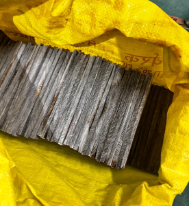 Plaque rectangulaire en corne de buffle naturelle de haute qualité, faite à la main, avec bande blanche, pour lunettes modernes et poignées de couverts, artisanat haut de gamme - Product Image 3