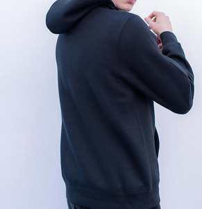 Sweat-shirt à capuche uni bleu marine OEM personnalisé pour homme, en mélange de coton, pull-over, sweat-shirt d'hiver uni, de qualité supérieure, respirant, sweat-shirt pour homme - Product Image 3