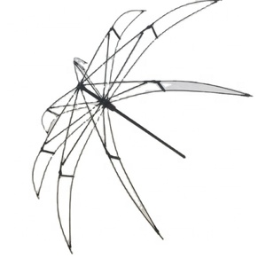 Parapluie de voiture inversé avec poignée de type C et armature à baleines - Product Image 1