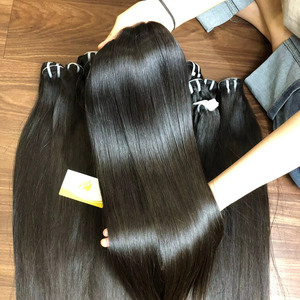 High Quality 100% Non-Remy Vietnamese Human Hair Machine Double Weft <b>Bleached</b> Straight Extensions 100g Large Quantities Hair - Product Image 1