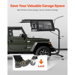 Sistema di Sollevamento e Rimozione Hardtop per Jeep Wrangler, Facile Utilizzo per Una Persona, Capacità 200 Libbre - Product Image 5