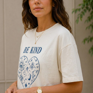 T-shirt en coton pour femme, coupe ample, absorbant l'humidité, style décontracté estival, streetwear - Product Image 3