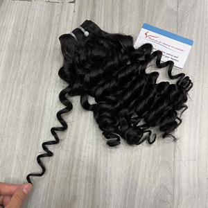 Expédition mondiale, extensions de cheveux humains vietnamiens bouclés à la vapeur, qualité supérieure, couleur naturelle - Product Image 3