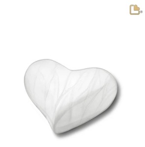Ensemble de 3 urnes funéraires blanches en forme de cœur avec support métallique pour cendres humaines adultes, urne souvenir en forme de cœur pour cendres d'adultes - Product Image 2