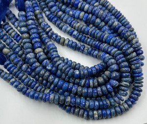Perles rondes lisses en lapis-lazuli naturel, prix de gros : perles de pierres précieuses, taille 10 mm, longueur 13 pouces, pour la création de bijoux - Product Image 3