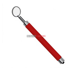 Miroir buccal dentaire de qualité supérieure avec lumière LED, manche rouge, acier inoxydable, miroir de diagnostic pour examen oral, dentiste - Product Image 2