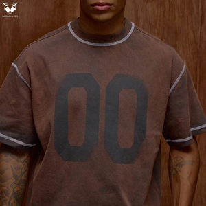 เสื้อยืดลายทางทรงคลาสสิค แขนสั้น ใส่สบาย เหมาะสำหรับใส่ในชีวิตประจำวัน ลุคสตรีทแวร์ ล้างสีแบบแอซิดวอช สำหรับฤดูใบไม้ร่วงและฤดูหนาว จากผู้ขายดี - Product Image 5