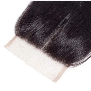 Vente en gros de perruques noires naturelles Remy indiennes naturelles, accessoire de fabrication de perruques, 2x2, avec fermeture au milieu - Product Image 5