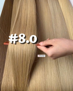 Vente en gros d'extensions de cheveux humains vierges 100% droits et soyeux non transformés NASA couleur marron brut double extrémités dessinées style vague naturelle - Product Image 3
