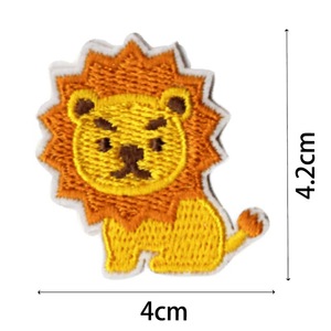 <b>Cute</b> Animal 3D Embroidered Iron-On Applique Patch Set with Flower & Heart Designs - Product Image 5