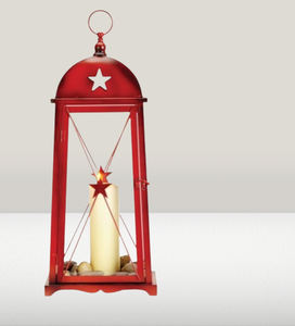 New Trending Factory Selling <b>Red</b> Finish Metal & Glass <b>Candle</b> Lantern With Superior Quality for Wedding & Outdoor - Product Image 1