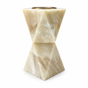 Brûleur d'encens artisanal en résine effet marbre rouge avec insert en acier inoxydable, support d'arôme décoratif moderne, vente en gros - Product Image 2