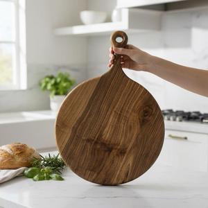 Planche à découper artisanale en acacia, durable, résistante au lave-vaisselle, pour la préparation et le service en cuisine, idéale pour la cuisine à domicile et les restaurants - Product Image 1