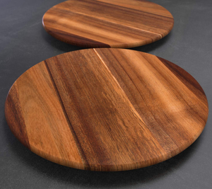 Plateau tournant en bois pour servir les pizzas, les artisanats, les produits de la cuisine et les épices, nouveau plateau en bois - Product Image 3