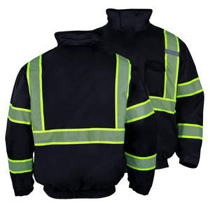 <b>Waterproof</b> Breathable Polyester Fabric <b>Work</b> Wear Utility Jacket for Construction High Visibility Reflective Jackets - Product Image 4