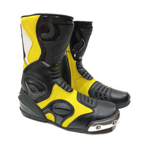 Chaussures de moto en gros, grandes tailles, bottes de course tout-terrain d'été en cuir, vêtements de sport respirants - Product Image 1