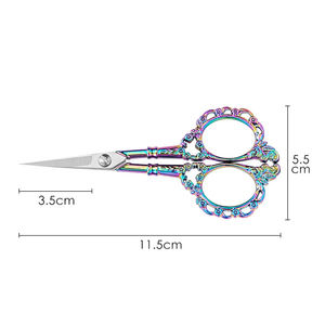 Tijeras Retro Clásicas para Cutículas, Tijeras de Costura para Manualidades, Tijeras de Sastre para el Hogar, Tijeras de Acero Inoxidable Duraderas para Tejidos y Hilos - Product Image 2