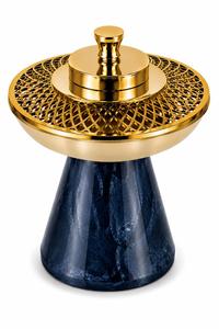 Brûleur d'encens indien décoratif écologique Lavie Creations, base en résine avec dessus en acier inoxydable, parfum d'ambiance luxueux pour la maison, aromathérapie - Product Image 5
