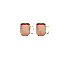 Ensemble de 8 tasses en cuivre Moscow Mule (16 oz) 100% cuivre pur |   Fabriqué à la main avec une finition martelée laquée et des bords arrondis lisses - Product Image 3