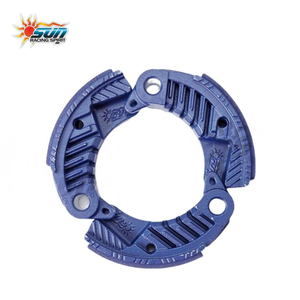 Nouvel ensemble de patins d'embrayage SUN Racing N-MAX 155 (3 pièces) fabriqué à Taïwan, en acier à haute friction avec revêtement bleu, pour un démarrage fluide, pour scooter - Product Image 2