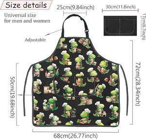 Divertido delantal de dinosaurio, regalo para amantes de la cocina, cocina de dinosaurios - Product Image 2