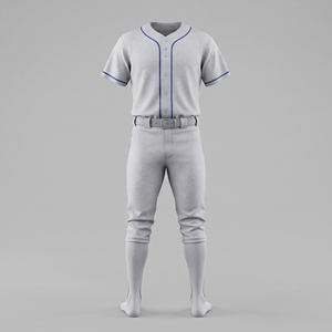 Tenue de baseball professionnelle prête pour les tournois, uniforme de championnat de l'industrie, style professionnel vierge et épuré - Product Image 5