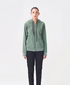 Sudadera con capucha verde para mujer, corte regular, forro polar, informal, para otoño - Product Image 4