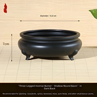 Pot de fleurs en résine plastique épaissie de style chinois en forme de tambour pour plantes succulentes et bonsaïs, idéal pour la décoration de bureau, fabriqué en Chine