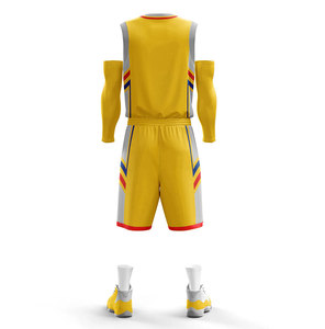 Men's Sublimated Basketball Uniform V-Neck Sleeveless Jersey With Matching <b>Shorts</b> Moisture Wicking Athletic Fit All Seasons - Product Image 6