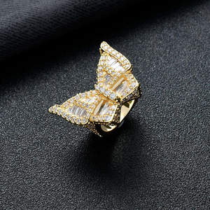 Anillo de cóctel ovalado de latón chapado en plata de 24 quilates para mujer, con circonita cúbica creada en laboratorio, micro pavé, elegante, a la moda, set de regalo. - Product Image 3
