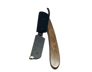 Maquinilla de afeitar de garganta de corte de un solo filo para salón profesional para hombres Maquinilla de afeitar de madera de acero inoxidable de la mejor calidad Afeitado de corte recto - Product Image 3