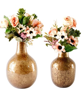 Vases de table décoratifs, ensembles cadeaux, pots de fleurs anciens en fer forgé, vases à fleurs portables en métal pour table, prix de gros - Product Image 1