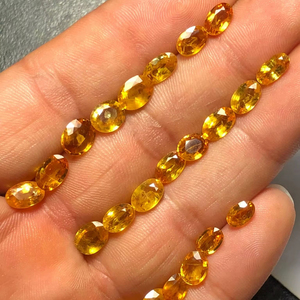 Natural Yellow Sapphire Faceted Oval Cut Gemstones | Golden Sapphire Loose Stones Bulk Wholesale Price Lot for Jewelry Making, - Product Image 1
