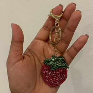 100% Artisan-made Bead Embroidery Fabric Beaded Keychain Strap Custom Team Logo Wristlet Bag Charm <b>Key</b> Holder Game Day <b>Key</b> <b>Chain</b> - Product Image 1