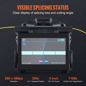 Giuntatrice a fusione per fibra ottica a 6 motori con display LCD da 5 pollici e allineamento del nucleo per giunzioni APC - Product Image 4
